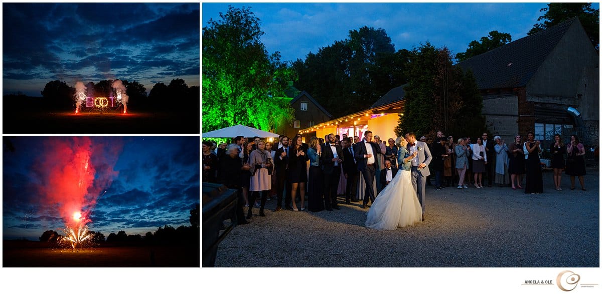 Hochzeit Scheune - Feuerwerk